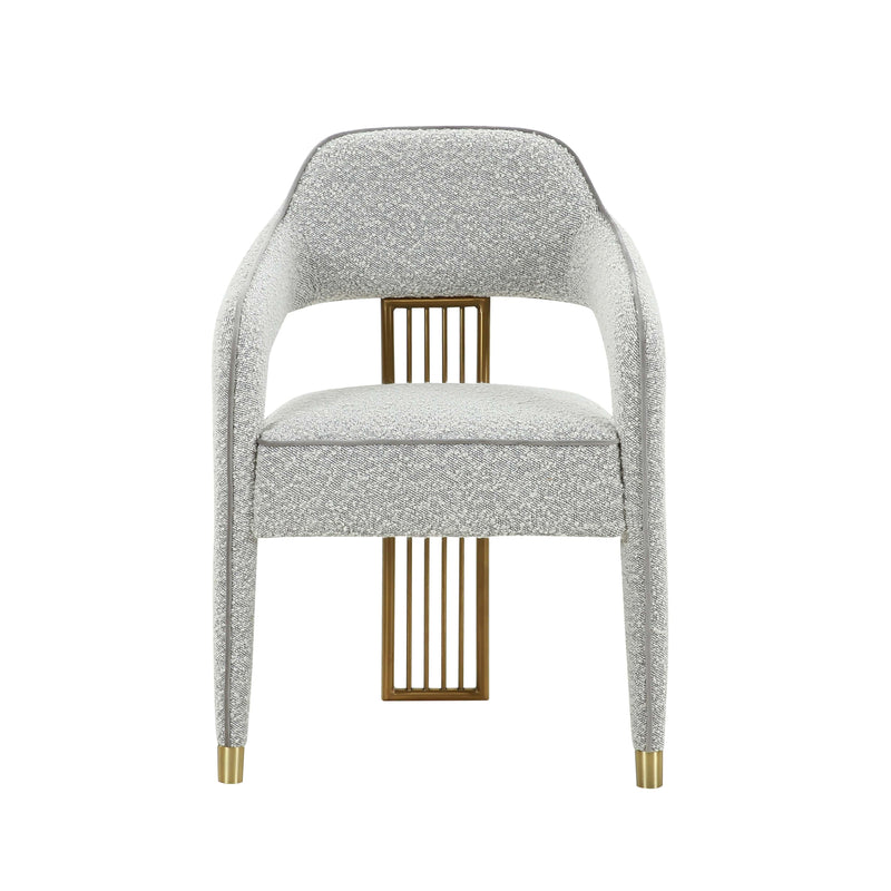 Corralis Speckled Grey Performance Boucle Dining Chair