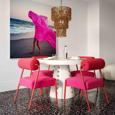 Jolene Hot Pink Velvet Dining Chair