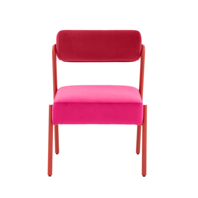 Jolene Hot Pink Velvet Dining Chair