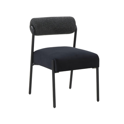 Jolene Black Velvet Dining Chair