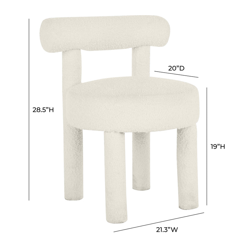 Carmel Cream Performance Boucle Dining Chair