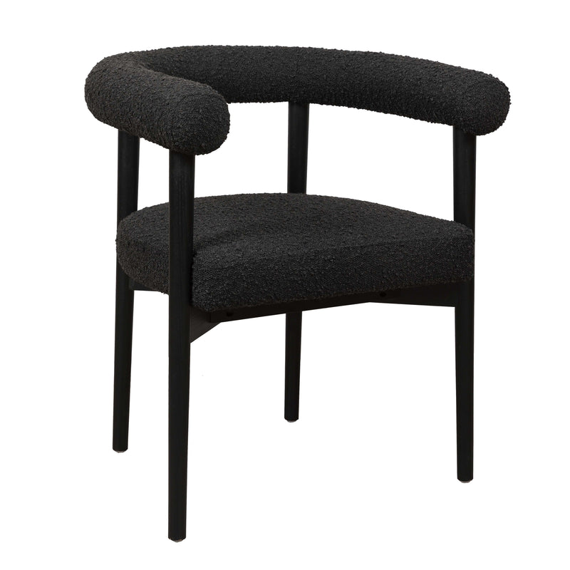 Spara Black Performance Boucle Dining Chair