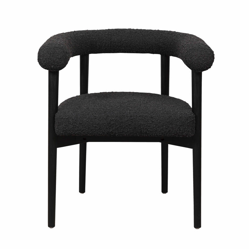 Spara Black Performance Boucle Dining Chair