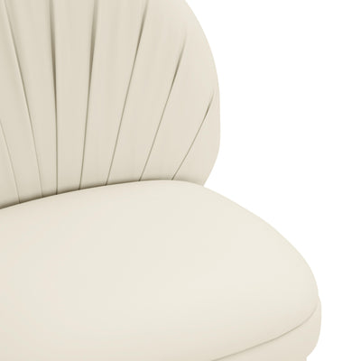 Aliyah Cream Vegan Leather Dining Chair