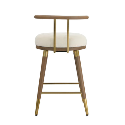 Juniper Cream Velvet Counter Stool