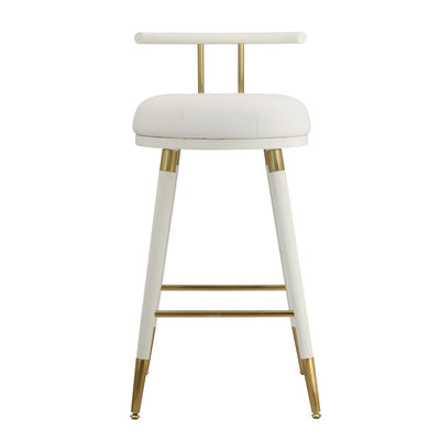 Juniper White Vegan Leather Counter Stool