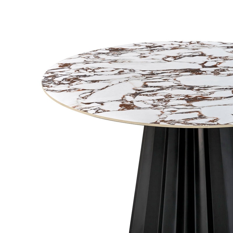 Jimena Marble Ceramic 47" Round Dining Table