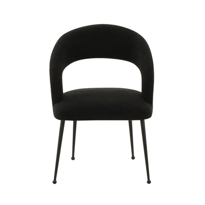 Rocco Black Performance Boucle Dining Chair