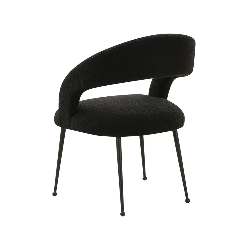 Rocco Black Performance Boucle Dining Chair