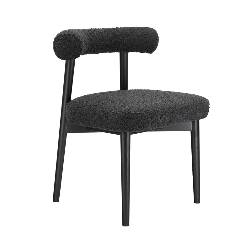 "Spara Black Boucle Side Chair "