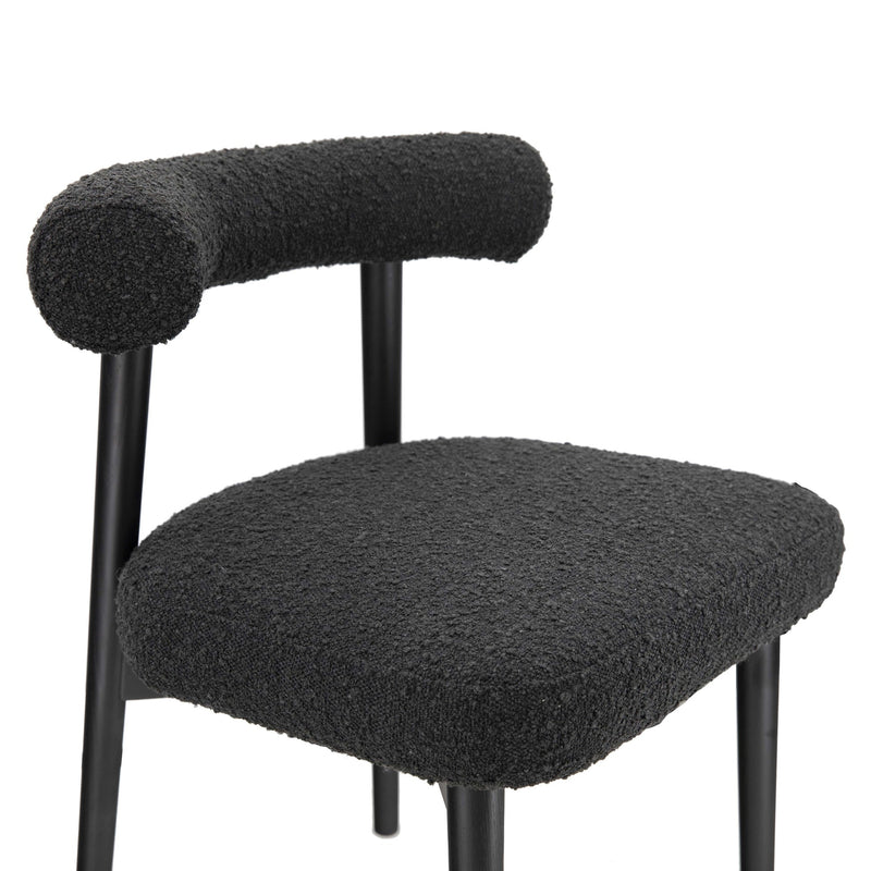 "Spara Black Boucle Side Chair "