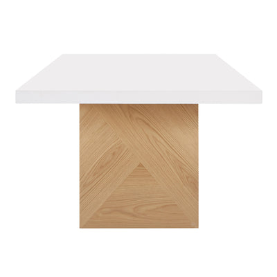 Madeline White Gloss and Natural Ash Dining Table