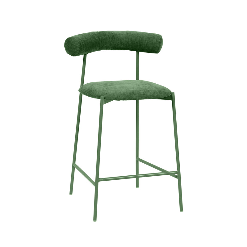 Liliana Forest Green Performance Velvet Counter Stool