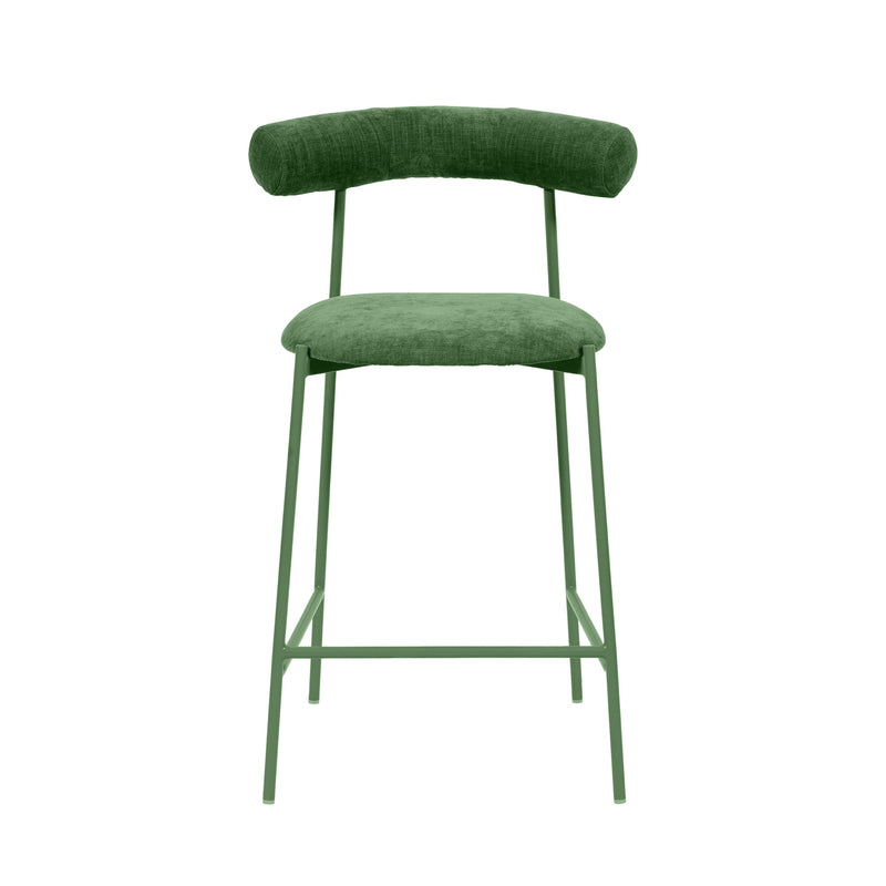 Liliana Forest Green Performance Velvet Counter Stool