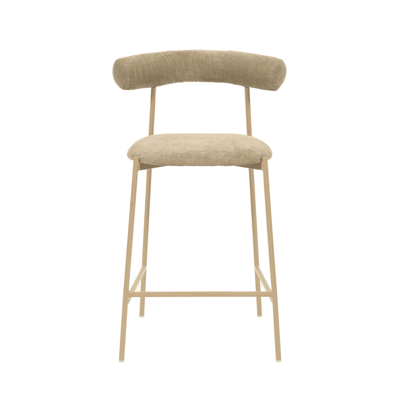 Liliana Taupe Performance Velvet Counter Stool