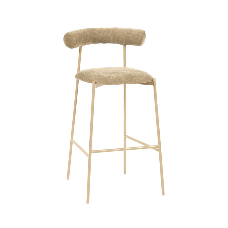 Liliana Taupe Performance Velvet Bar Stool