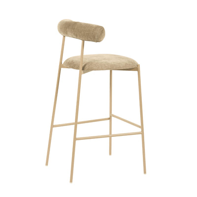 Liliana Taupe Performance Velvet Bar Stool