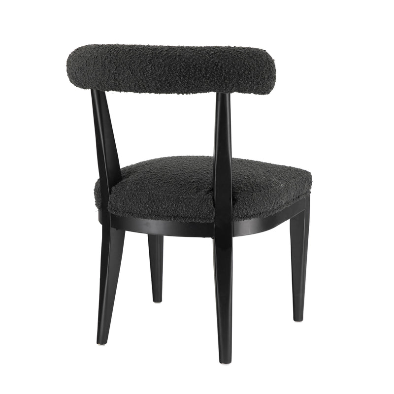 Palla Black Performance Boucle Dining Chair