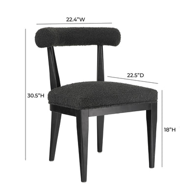 Palla Black Performance Boucle Dining Chair