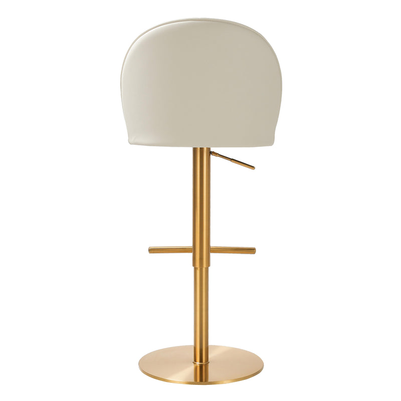 Venus Cream and Gold Adjustable Swivel Stool