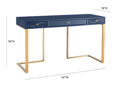 Janie Blue Lacquer Desk