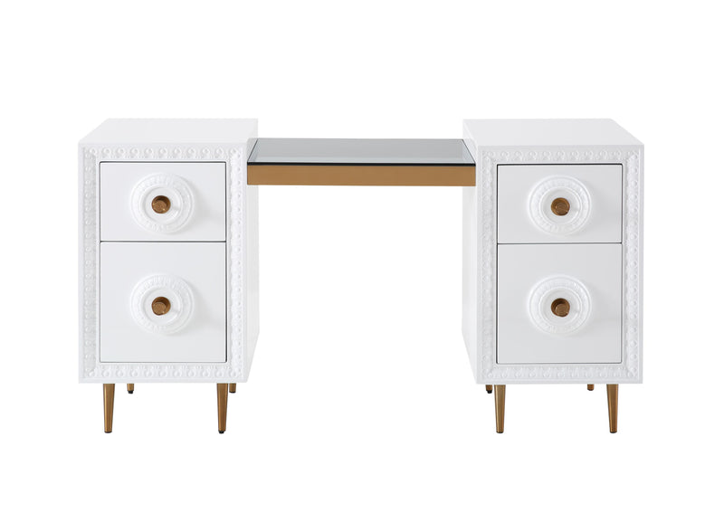 Bovey White Lacquer Desk