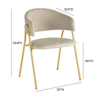 Lara Cream Dining Chair by Inspire Me! Home Décor