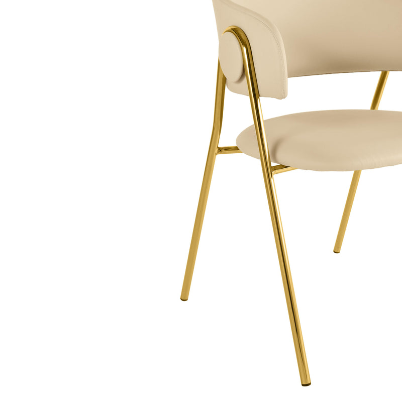 Lara Cream Vegan Leather Dining Chair by Inspire Me! Home Décor