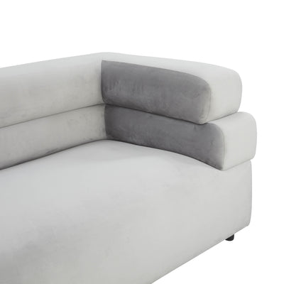 Elsa Light Grey Velvet Sofa