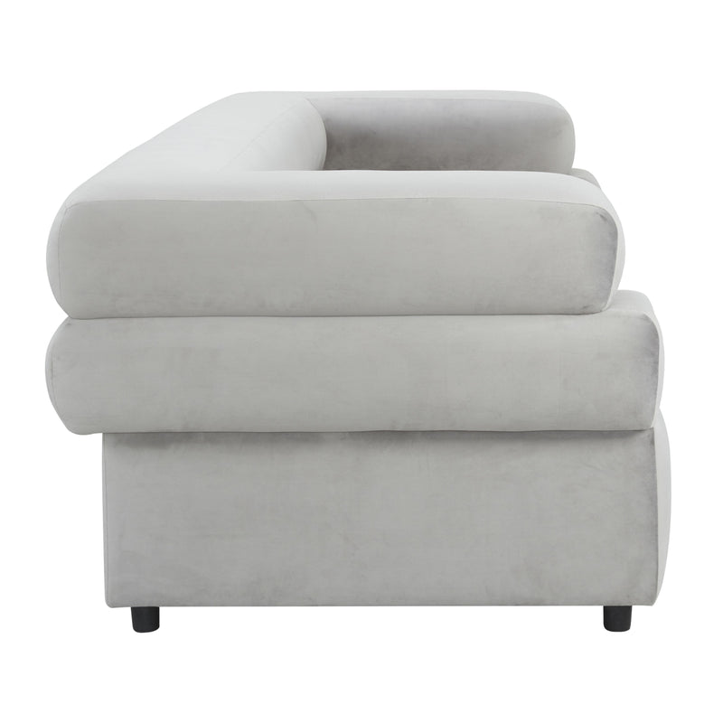 Elsa Light Grey Velvet Sofa