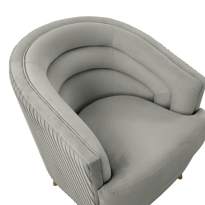 Jules Light Grey Velvet Accent Chair