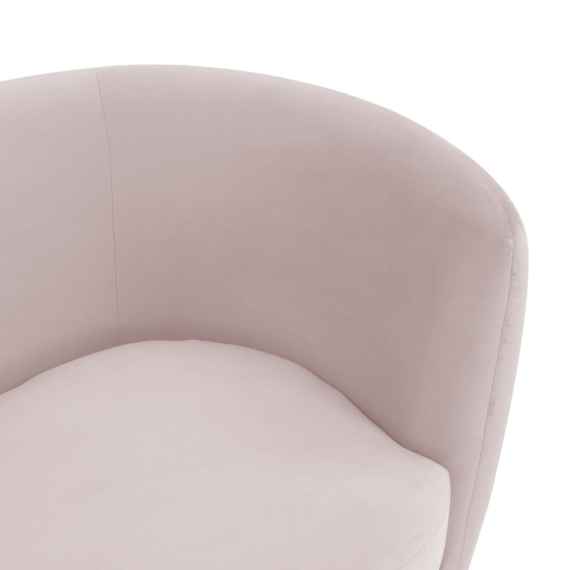 Isabella Blush Velvet Loveseat