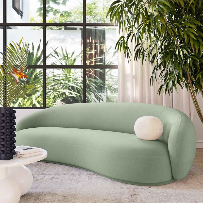 Kendall Moss Green Velvet Sofa