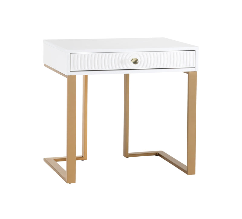 Janie White Lacquer Side Table