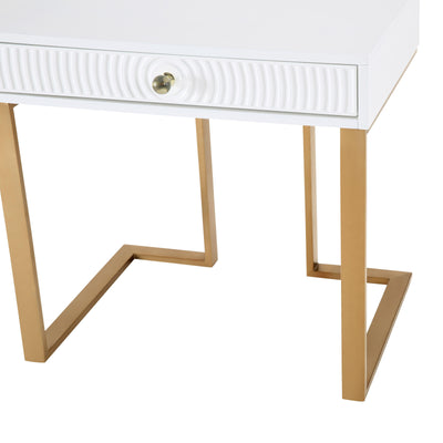 Janie White Lacquer Side Table