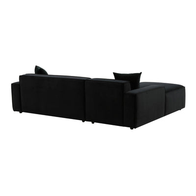 Olafur Black Velvet Sectional - LAF