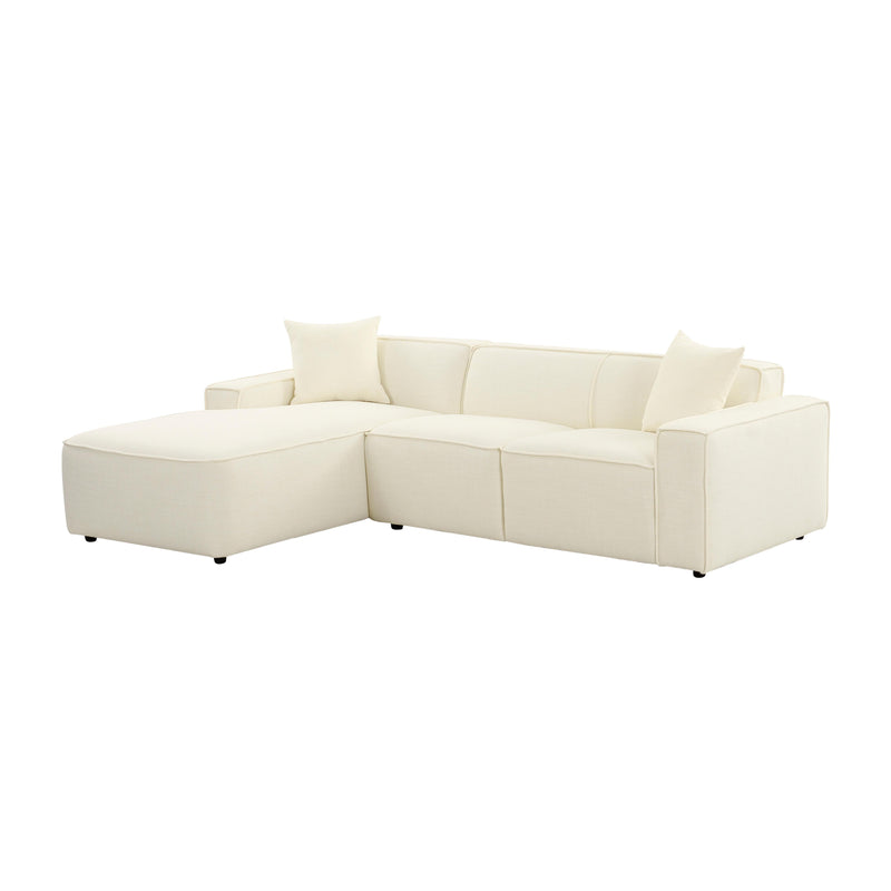 Olafur Cream Linen Sectional - LAF