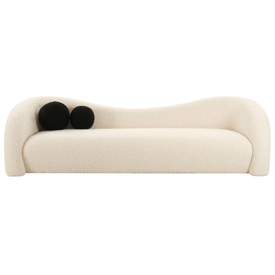 "Leonie Beige Faux Shearling Sofa "