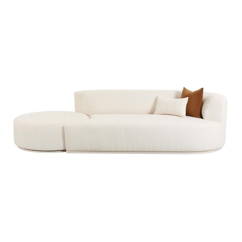 Fickle Cream Boucle 2-Piece Chaise Modular RAF Sofa