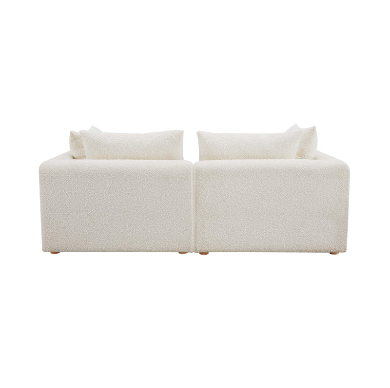 Hangover Cream Boucle Loveseat