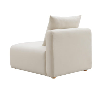 Hangover Cream Linen Modular Armless Chair