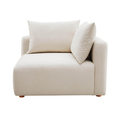 Hangover Cream Linen Modular Corner Chair