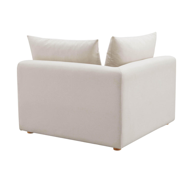 Hangover Cream Linen Modular Corner Chair