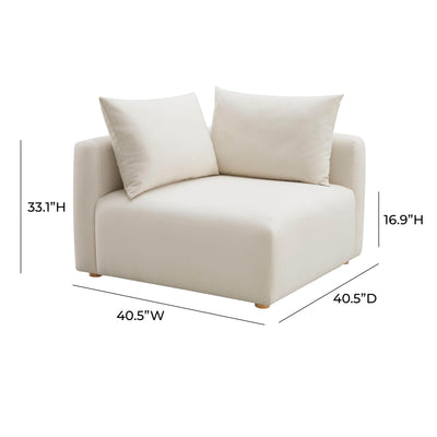 Hangover Cream Linen Modular Corner Chair