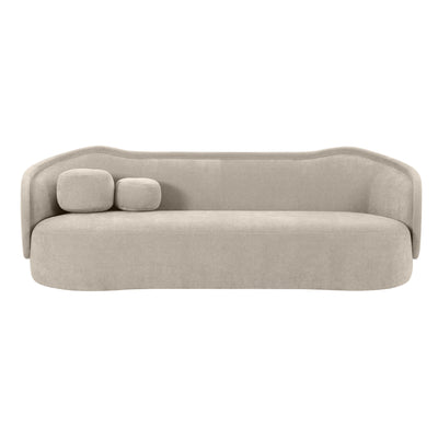 "Circe Taupe Textured Velvet Sofa "