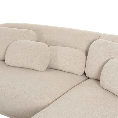 Misty Cream Boucle RAF Sectional - SOFA Set