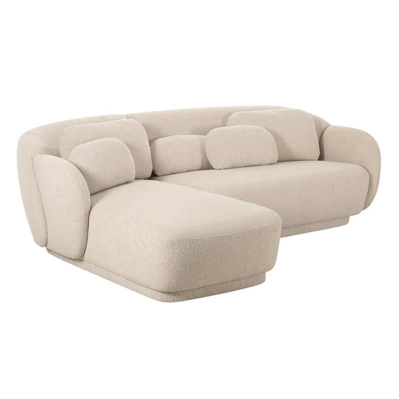 Misty Cream Boucle LAF Sectional - SOFA Set