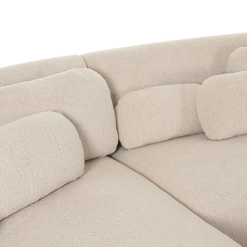 Misty Cream Boucle LAF Sectional - SOFA Set