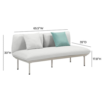 Katti Light Grey Outdoor Loveseat