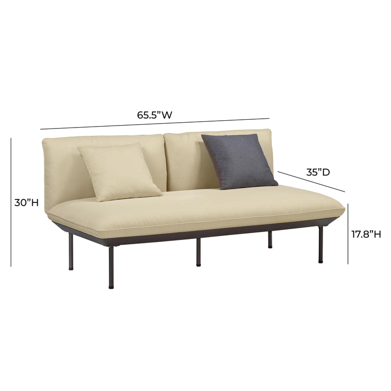 Katti Beige Outdoor Loveseat